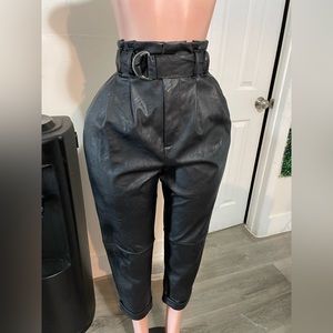 Blashe ruched faux leather pants